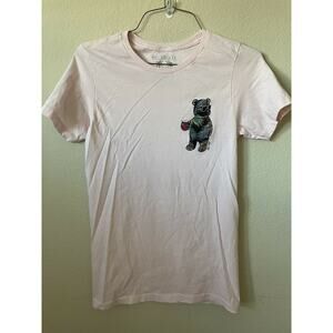 Riot Society Colorful Tropic Bear Crew Neck Short Sleeve Men's T Shirt Size S